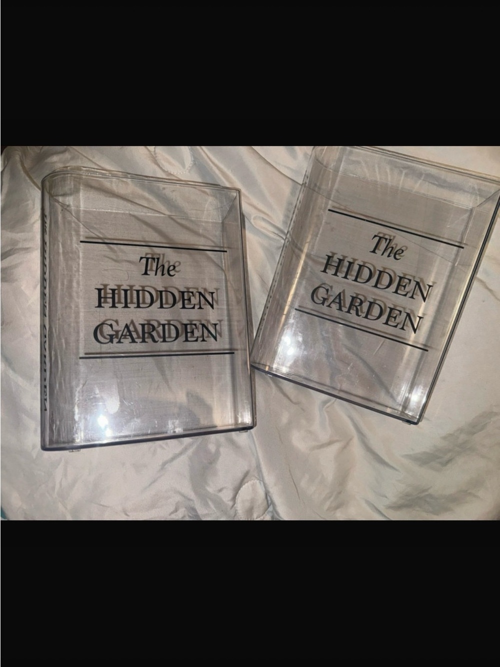 Clear Acrylic 'The Hidden Garden' Decorative Book Boxes - Set of 2